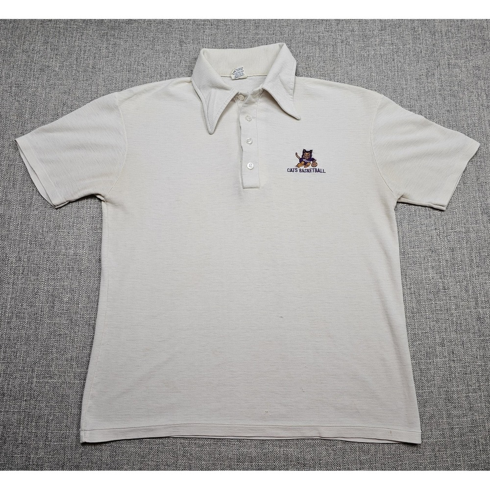 Vintage Western Carolina Catamounts Shirt Mens Medium NCAA Basketball Logo 7 80